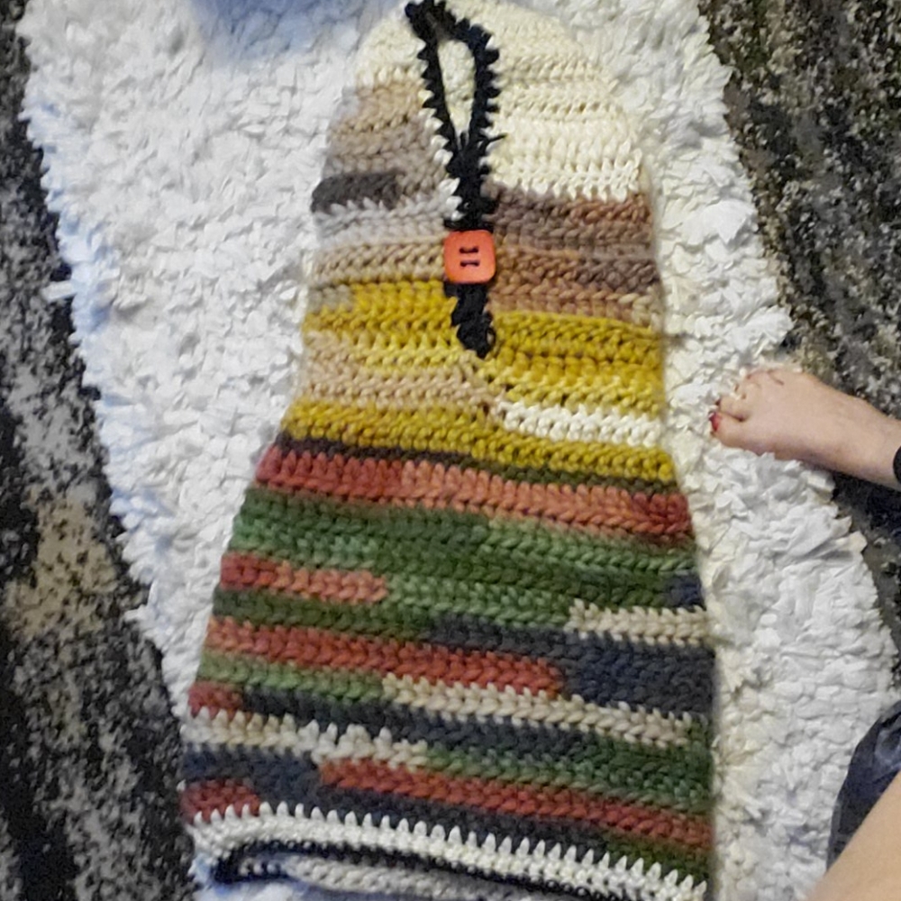 Handmade wool poncho